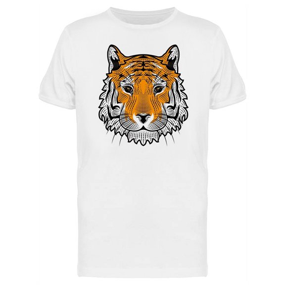 Tiger Head Art T-Shirt Men -Image by Shutterstock, Male Medium
