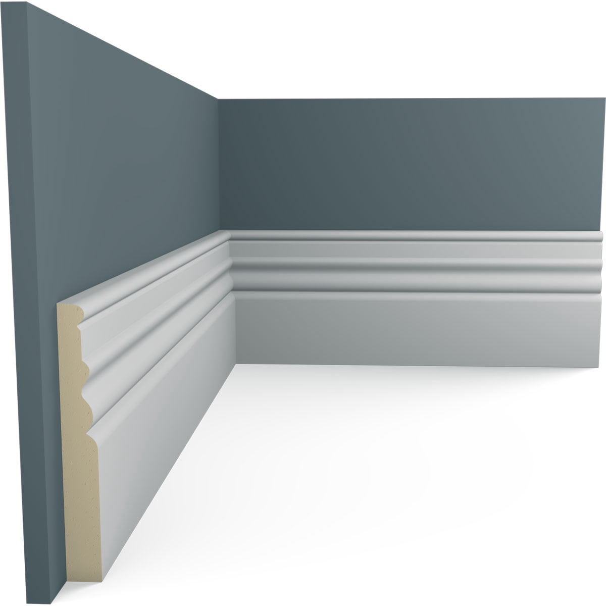 Ekena Millwork 5 7/8"H x 3/4"P x 94 1/2"L Federal Baseboard Moulding (12-Pack)