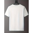 thumbnail image 2 of Hug Print Men's Round Crew Neck Short Sleeve Tee - Casual Comfy Lightweight Top for Summer, 2 of 5