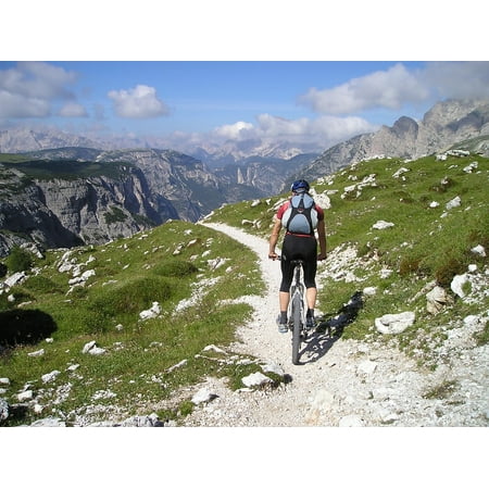 Peel-n-Stick Poster of Cyclists Singletrail Bike Transalp ...