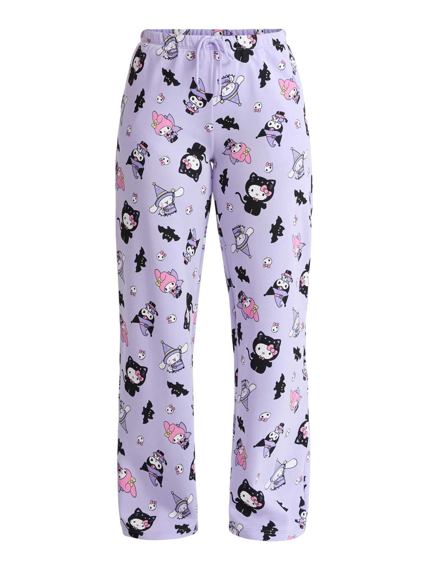 Hello Kitty and Friends Women's Halloween Print Fleece Jogger Pants, Sizes XXS-XXL