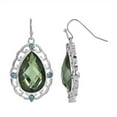 thumbnail image 3 of 1928 Jewelry Blue Teardrop Stone And Light Blue Crystal Drop Earrings, 3 of 3