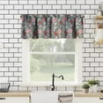 thumbnail image 2 of Retro Boho Floral Window Valance Curtain, William Morris Vintage Red Pink Flowers Botanical Window Treatment Valances for Home Kitchen Café Décor 54''x18'', 1 Panel, 2 of 6