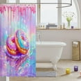 thumbnail image 3 of Donut Kids Shower Curtains,Sweet Doughnut Dessert Food Bathroom Curtains for Girls Women,Sparkling Bubble Glitter Starry Sky Pink Purple Dreamy Waterproof Curtains,12 Hooks Suits,72" W x 72" L, 3 of 6