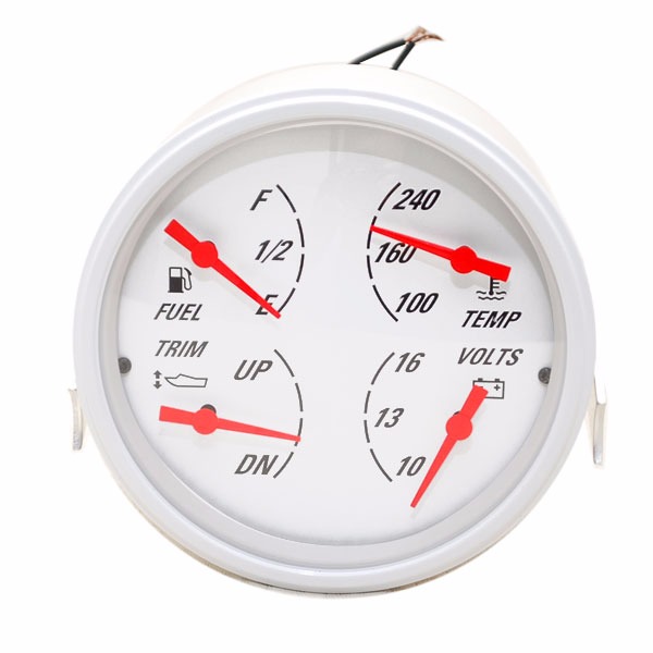 Livorsi Boat Multifunction Gauge GIIMOB5WW 4 1/2 Inch White