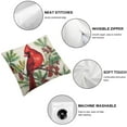 thumbnail image 4 of Nawypu  Linnet Throw Pillow Cover, Decorative Red Birds Pillow Case, Green Tree Cushion, Car Bed Bedroom Couch Decor, 2pcs Beige, 4 of 6