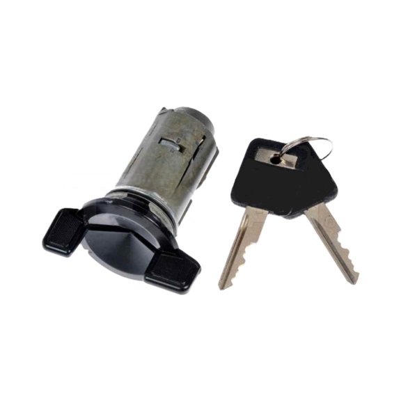 KarParts360 For Chevy S10 1990 91 92 93 1994 Ignition Lock Cylinder Assembly | Black Housing | Steel | Plastic Housing | 2 Pieces Key | Replacement For 16627130, 26005043