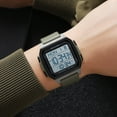 thumbnail image 5 of Transparent Digital Watch, Unisex Square Sports Watch with Clear Case Band, Water Resistant Electronic Watch for Students, Teens, Couples Gift Idea, 5 of 15