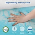 thumbnail image 2 of 4" Queen Firm & Extra Firm Mattress Topper with Washable Cover, 2-Sides Flippable High-Density Foam Mattress Pad for Pain Relief, 2 of 8