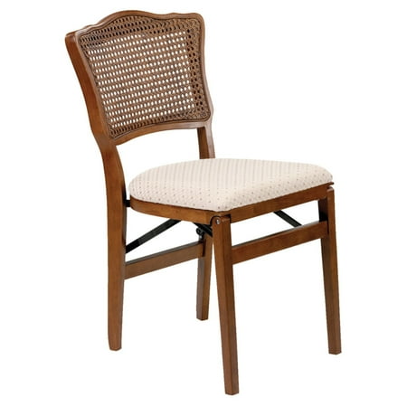 French cane back hardwood folding chair - Fruitwood