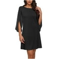thumbnail image 4 of Womens Cocktail Dresses Flutter Sleeve Formal Dresse Wedding Guest Dresses for Women 2025 Trendy, Limited Time Under 10 Dollars SA-514, 4 of 6