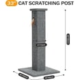 thumbnail image 2 of Made4Pets Cat Scratching Post, 32 Inch Carpet Covered Cat Scratcher with Kitten Toy, Tall Scratching Post for Indoor Cats Adults and Kittens, Grey, 2 of 9