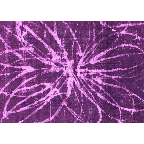 Ahgly Company Indoor Rectangle Abstract Pink Modern Area Rugs, 3' x 5'
