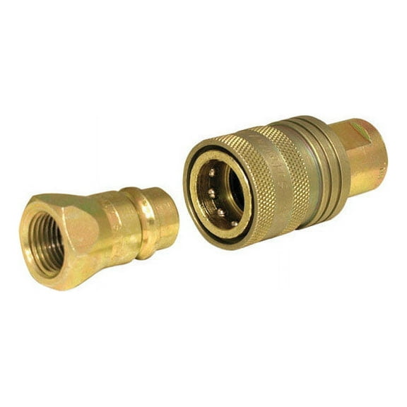 Apache  Steel  1/2 in. Dia. x 1/2 in. Dia. Hydraulic Coupler  1 pk