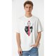 thumbnail image 1 of Men'S Summer 2025 Geometric Skull Print T-Shirt, Casual Crew Neck Short Sleeve Tee, Slight Stretch, Regular Fit, Street Fashion Style, 1 of 6