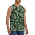 thumbnail image 2 of Daiia Green Snakeskin Printed Men's Tank Tops,Casual Soft Sleeveless Gym Muscle Shirts Bodybuilding Tee-Large, 2 of 8
