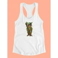 thumbnail image 3 of Tabby Ski Cat Racerback Tank Women -Fab Funky Designs, Female Small, 3 of 4