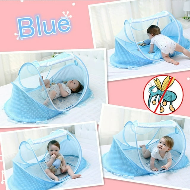 Cama de bebé plegable portátil, mosquitera de poliéster, cama para dormir para recién nacidos, cama de viaje