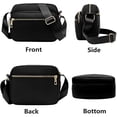 thumbnail image 4 of Lightweight Crossbody Bags for Women Shoulder Bag Purse Nylon Soft Travel Handbag with Multi Pockets,20*16*7cm,Black, 4 of 6