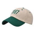 thumbnail image 2 of Unisex 1987 Color Block Baseball Cap, Adjustable Embroidery Cotton Hat with Vintage Design for Summer Outdoor Activities, Beach Parties and Casual Fashion, 2 of 4