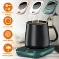 thumbnail image 3 of Electric Beverage Warmer Heating Plate for Desk with 8H Auto Shut off 3 Temperature Setting, Portable Beverage Cup Heater for Coffee Tea Water Green, 3 of 12