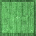 thumbnail image 1 of Ahgly Company Indoor Square Abstract Emerald Green Contemporary Area Rugs, 7' Square, 1 of 4