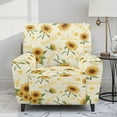 thumbnail image 2 of Kuiaobaty Sunflower Music Print Recliner Couch Cover with Elastic Bottom Durable Reclining Sofa Slipcover Stretch Reclining Slipcover Breathable Recliner Chair Cover for Pets Kids, 2 of 8