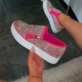 thumbnail image 1 of Vedolay Casual Shoes For Summer Womens Slip on Shoes Casual Tennis Shoes Flat Comfortable Walking Knit Loafer,Pink 9.5, 1 of 4