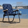 thumbnail image 2 of GoSports Outdoors WOVN Beach Backpack Chair - Premium Folding Camping Chair - 9 Styles Available - NAVY, 2 of 6