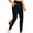 Black, variant on Eiyaclvo Fleece Lined Leggings Women with Pockets Warm Thermal Thick Tights High Waisted Yoga Pants Slim Fit Solid Workout Leggings with Pockets