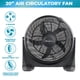 thumbnail image 2 of Comfort Zone Ventilador de piso de alta velocidad de 20 pulgadas con inclinación ajustable de 180 grados, potente ventilador de dormitorio de 3 velocidades, ideal para ruido blanco, negro, 2 of 5