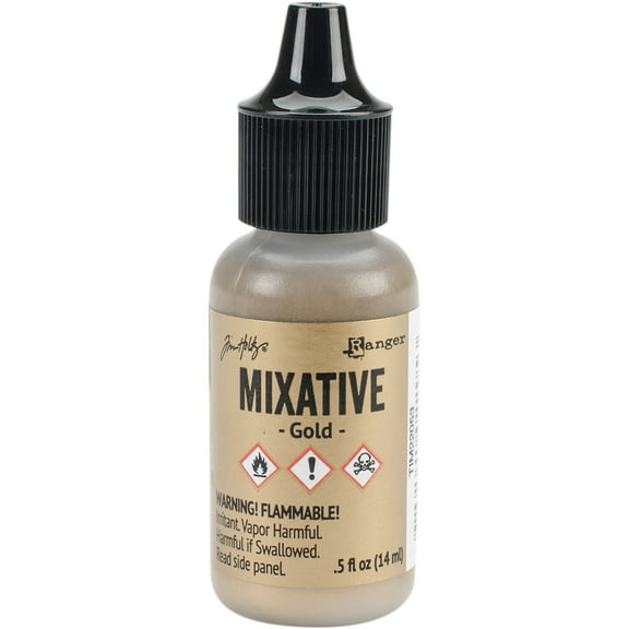 Tim Holtz Alcohol Ink Metallic Mixatives-Gold Metallic Mixative