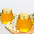 thumbnail image 2 of 50 Pcs Honeycomb Plastic Jars, 2 oz Bottles with Gold Aluminum Lids, Wide Mouth Canning Jars, Threaded Honey Jars, Ideal for Storage and Crafts, Versatile for Kitchen and DIY Projects, 2 of 5