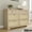 Nature-7 Drawers, variant on Brafabhome Natural Rattan 10 Deep Drawers Dresser for Bedroom, Modern Light Wood Wicker Chest Double Dresser with Smooth Metal Slides | Beige