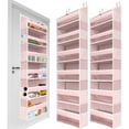 thumbnail image 4 of Homelux Theory Over The Door Organizer, Baby Door Organizer, Baby Pink, 2pc, 4 of 6