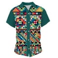 thumbnail image 3 of Mens Flower Casual Button Down Short Hawaiian Shirts Flower Print Suits Tropical 2PC Set Summer Shirt, 3 of 6