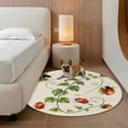 thumbnail image 2 of Ladybugs Eucalyptus Round Area Rug 3Ft Washable Small Circle Rugs for Kitchen Entryway, Spring Botanical Leaves Green Non-Slip Carpet Floor Mats Indoor Outdoor Carpet Runner Aesthetic Home Decor, 2 of 8