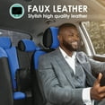 thumbnail image 3 of FH Group Universal Fit Faux Leather Car Seat Covers for SUV, Truck Split Rear Bench Full Set - Blue, 3 of 5