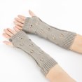 thumbnail image 4 of Yoyauz Women's Long Fingerless Gloves Arm Warm Knit Thumbhole Stretch, 4 of 6