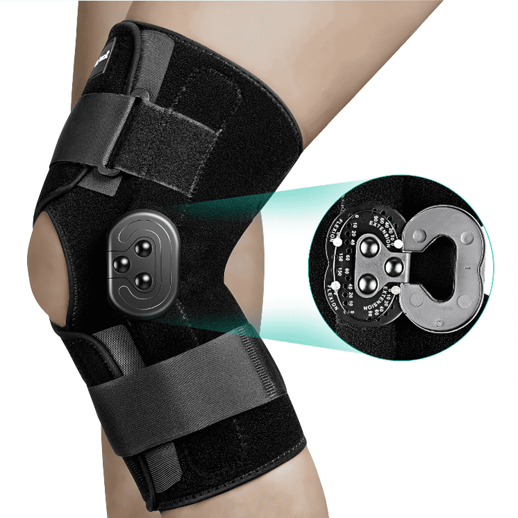 NEENCA Medical Hinged Knee Pads, Adjustable Knee Brace with Locking Angle  Dial 