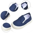 thumbnail image 6 of Dakaela 6M-8Y Infant Baby Girls Boys Canvas Shoes Soft Sole Toddler Slip on Walking Shoes Newborn Crib Loafers Casual Sneakers Blue 13, 6 of 7