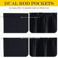 thumbnail image 2 of NICETOWN Black Door Curtain, Room Darkening French Door Curtain Thermal Insulated Drape for Dorm Room Classroom, 30"x72", 1 Panel, 2 of 7