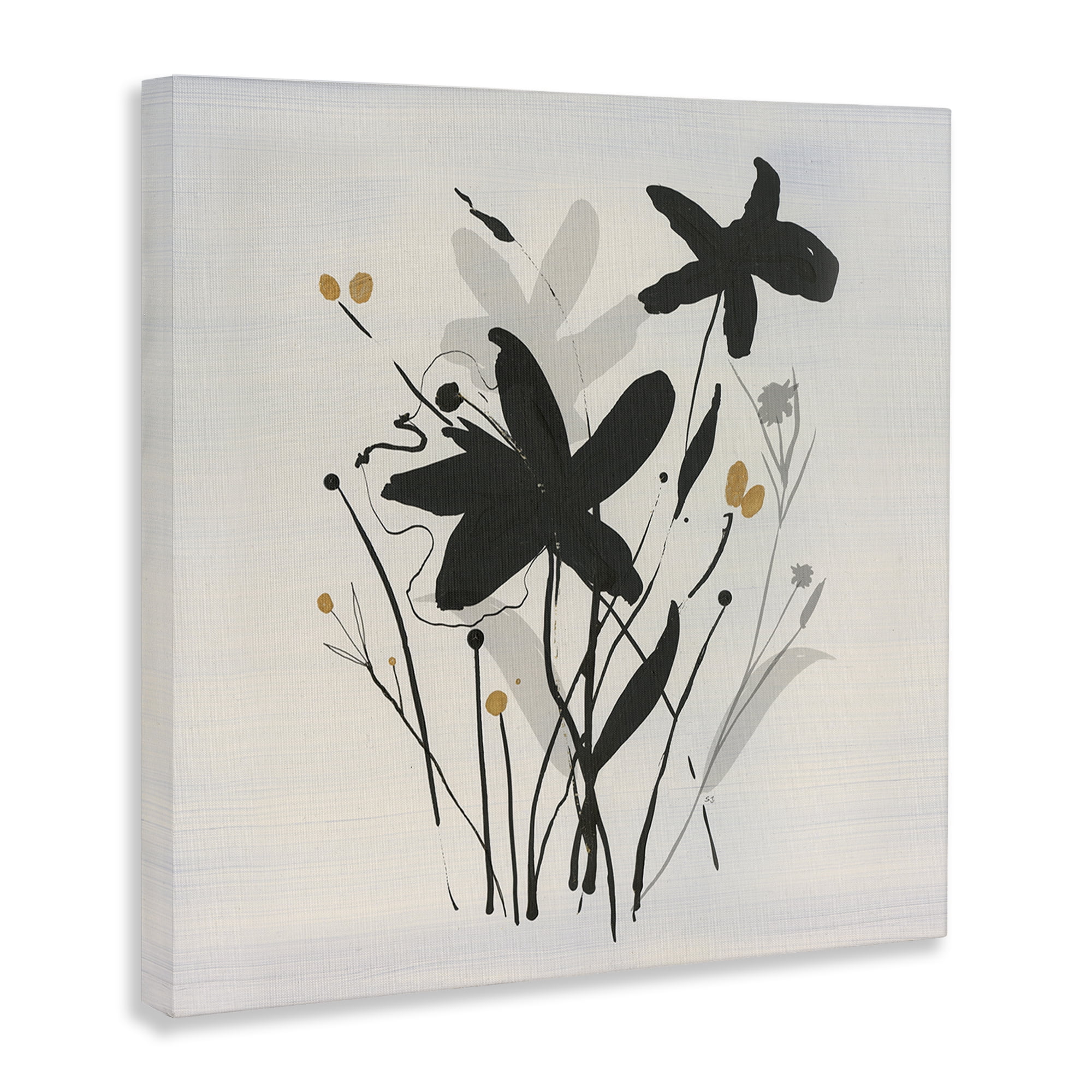 Stupell Industries Impressions of Flowers Plants & Flowers Painting Wrapped Canvas Art Print Wall Art, 17 x 17
