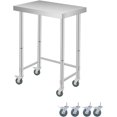 thumbnail image 1 of Table de Travail Roulante en Acier Inoxydable 16 Po x24 Po avec Roulettes Verrouillables, Certifiée NSF, Station de Préparation Robuste de 400 lb pour Cuisine et Restaurant, 1 of 7