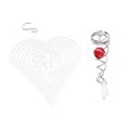 thumbnail image 1 of Jardín Girador Decorativo Viento Mirando Bola Cola Colgando Decoración Giratoria Astilla Alambre Ciclón Yarda Decoración (6 Pulgadas / Forma ondulada Soledad Spinner de viento Crystal Twisters, 1 of 7