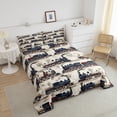 thumbnail image 4 of Erosebridal Vintage Steam Engine Bedding Queen Comforter Set, Retro Railway Train Down Comforter, Kids Teens, Reversible, 4 of 8