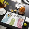 thumbnail image 3 of Kjfeif HeatResistant Rectangle Placemats With Easter Pattern, Linen Table Mat For Kitchen Dining, 11.8 x 17.71 Inch Size For Table Setting And Holiday Meals, 3 of 5