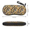 thumbnail image 2 of Cauagu Sunflowers Bee Pattern Unisex Glasses Case,Zipper Protective Fabric Sunglass Case with Clip Soft Case Horizontal Protective Pouch for Sunglasses Eyewear, 2 of 6