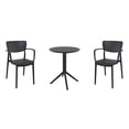 thumbnail image 2 of Compamia Loft Round Bistro Set 3 Piece with 24 inch Table Top Black, 2 of 4