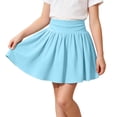 thumbnail image 2 of Vornjynx Girls Athletic Tennis Golf Skirts with Shorts Ruffle High Waist Summer Comfort A-Line Skorts Light Blue Size 13, 2 of 9